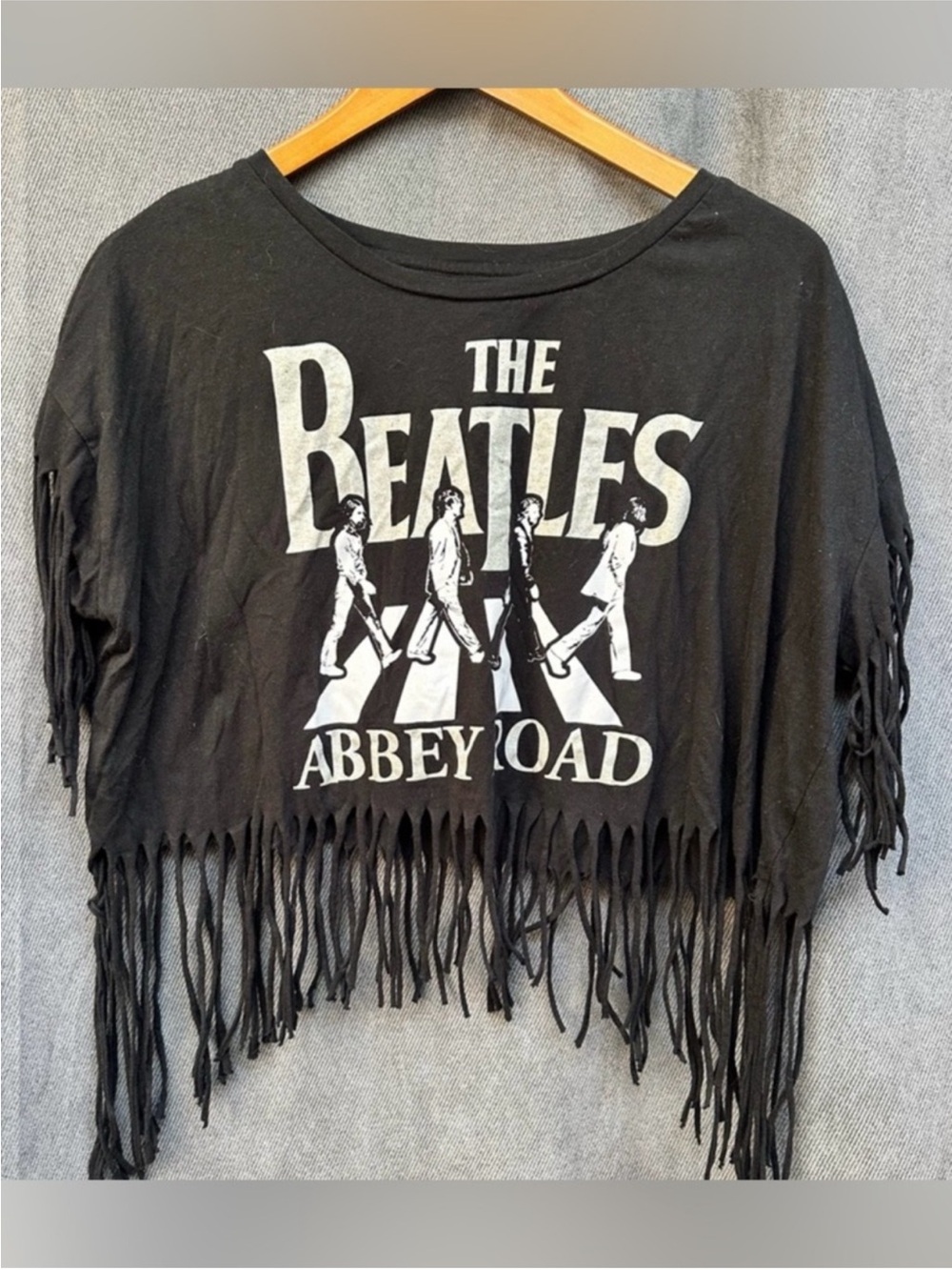 The Beatles band shirt fringe size XL women’s